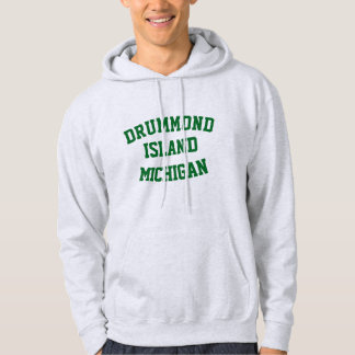 Drummond Island Michigan Printed Hoodie