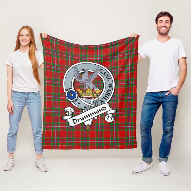 Drummond Perth Clan Abzeichen Tartan Kariert Fleecedecke (Beispiel)