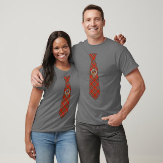 Drummond schottisches Clan-Abzeichen & Tartan Kraw T-Shirt