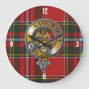 Drummond Tartan und Abzeichen Große Wanduhr