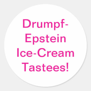 Drumpf-Epstein Leckerlis Hankamer Artjunkhaus Comi Runder Aufkleber