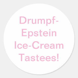 Drumpf-Epstein Leckerlis Hankamer Artjunkhaus Comi Runder Aufkleber