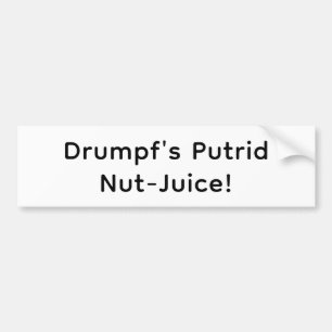Drumpfs Nuss-Saft Hankamer Artjunkhaus Splash-Kuns Autoaufkleber