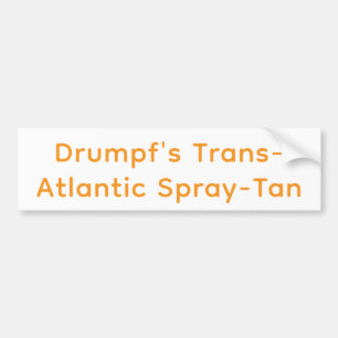 Drumpfs Trans-Spray-Tan Hankamer Artjunkhaus Kunst Autoaufkleber