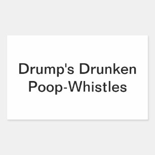 Drumps Betrunkene Furz-Pfeifen Hankamer Artjunkhau Rechteckiger Aufkleber