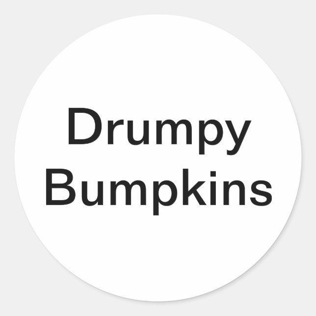 Drumpy Bumpkins Jeff Hankamer Artjunkhaus Comic Runder Aufkleber (Vorderseite)