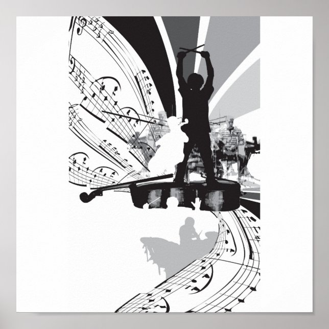 Drums Cello Poster (Vorne)