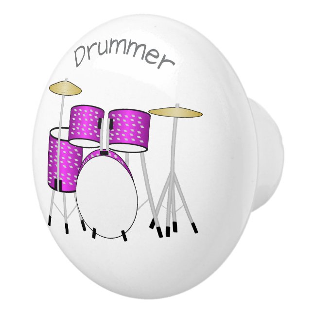 Drums Design Personalised Keramikknauf (Rechts)