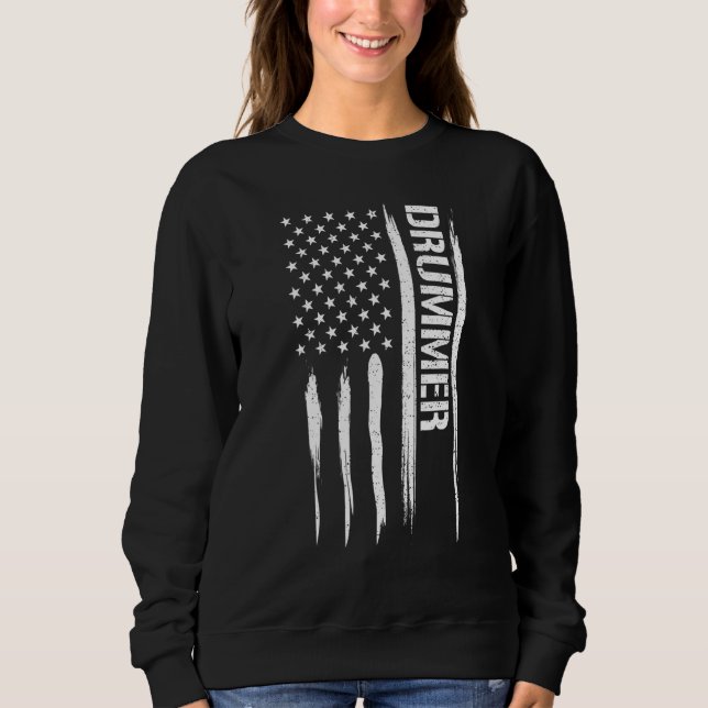 Drums Drummer - American Flag Sayings_1 Sweatshirt (Vorderseite)