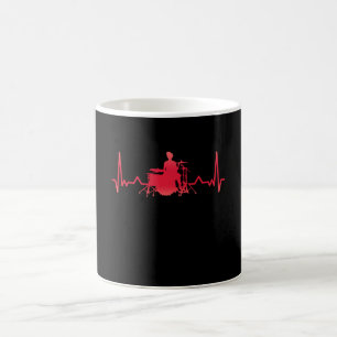 Drums Drummer Heartbeat Weihnachtsgeschenk Kaffeetasse