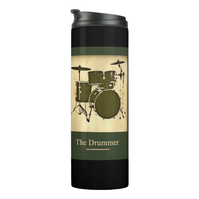 Drums Drummer Music Thermosbecher (Nach rechts gedreht)