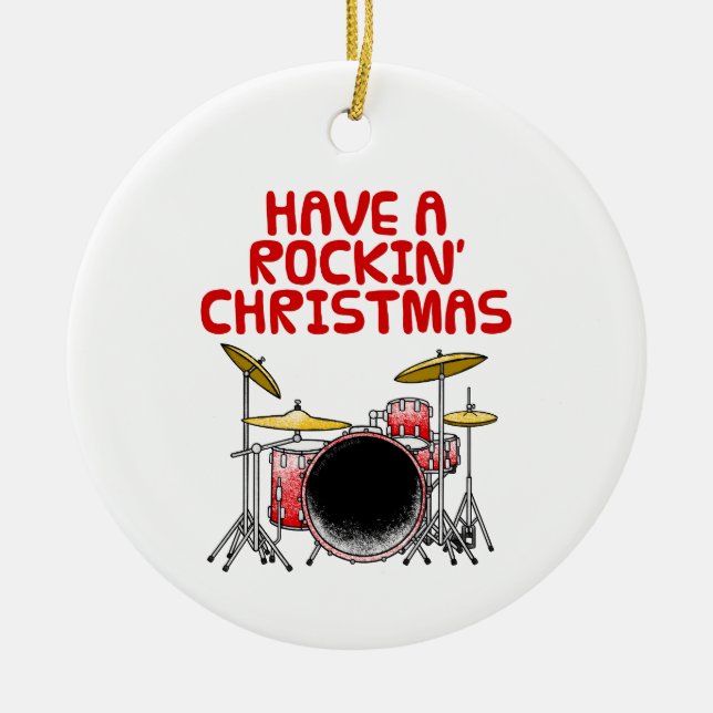 Drums Drummer Musician Weihnachtsschmuck (Vorne)