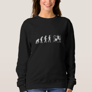 Drums Evolution Musician Instrument Spaß Sweatshirt