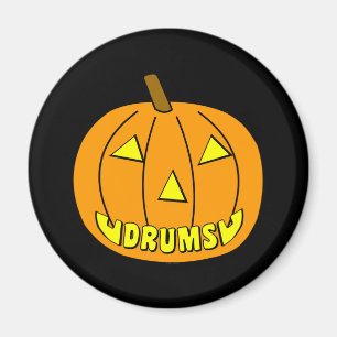Drums Halloween Pumpkin Magnet