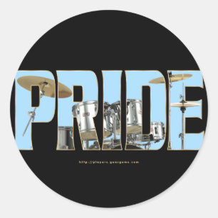 Drums PRIDE Runder Aufkleber