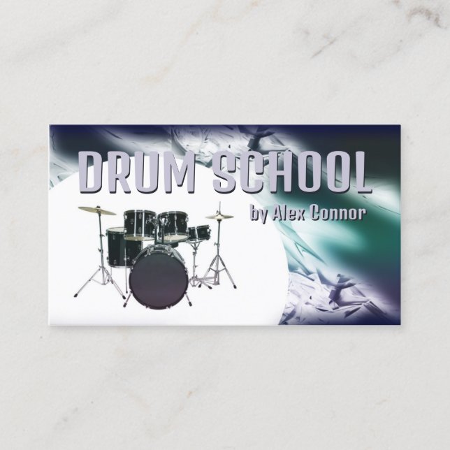 Drums Tutor-Visitenkarte Visitenkarte (Vorderseite)