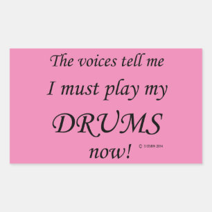 Drums Voices Dit Doit Jouer Sticker Rectangulaire