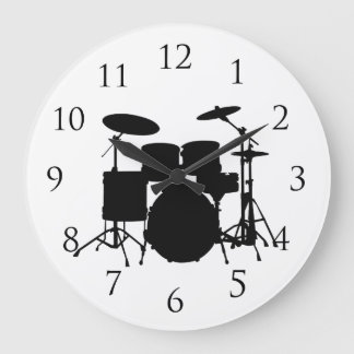 Drums Wall Clock Große Wanduhr