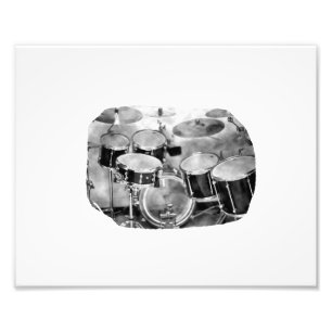 Drumset Schwarz-Weiß-Fotodesign Fotodruck