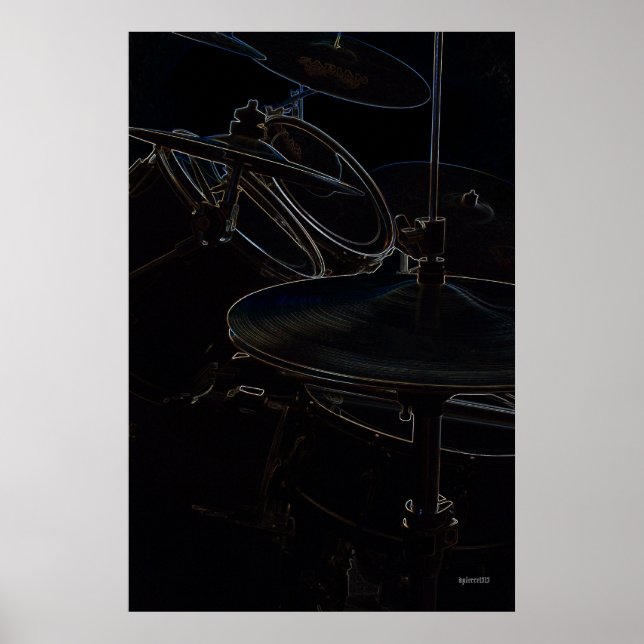 Drumset Side View Highlights Poster (Vorne)