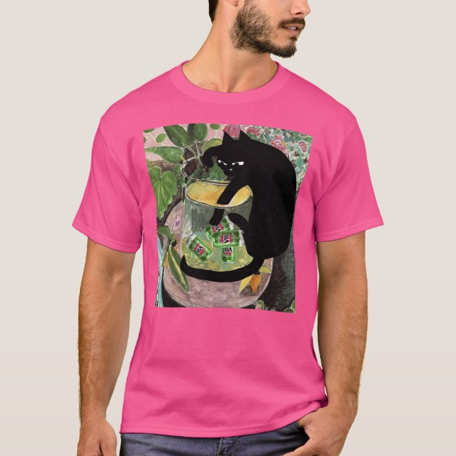 Drunk cat Dunk retro T-Shirt (Vorderseite)