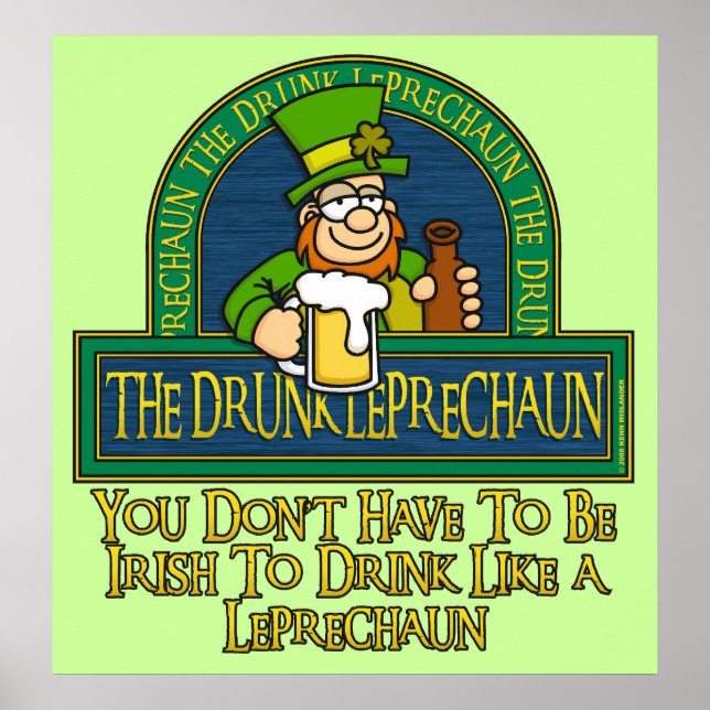 Drunk Leprechaun Poster (Vorne)