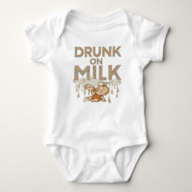 Drunk on Milk! Baby Strampler (Vorderseite)