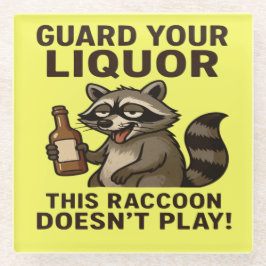 Drunk Raccoon Glasuntersetzer