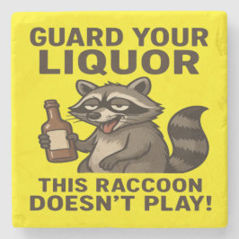 Drunk Raccoon Stone Coaster Steinuntersetzer