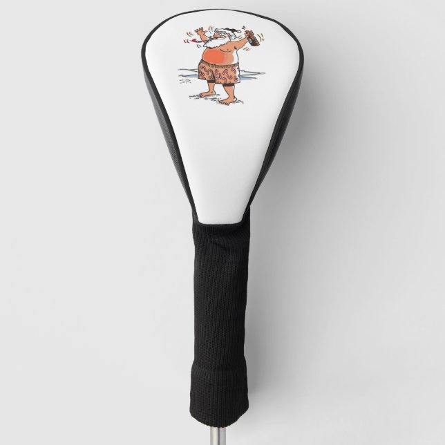 Drunk Santa golf club driver cover Golf Headcover (Vorderseite)
