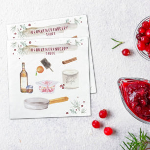 Drunken Cranberry Sauce Feiertag Serviette