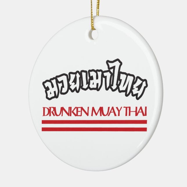 Drunken Muay Thai Keramikornament (Links)