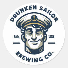 Drunken Sailor Brewing Co. Runder Aufkleber