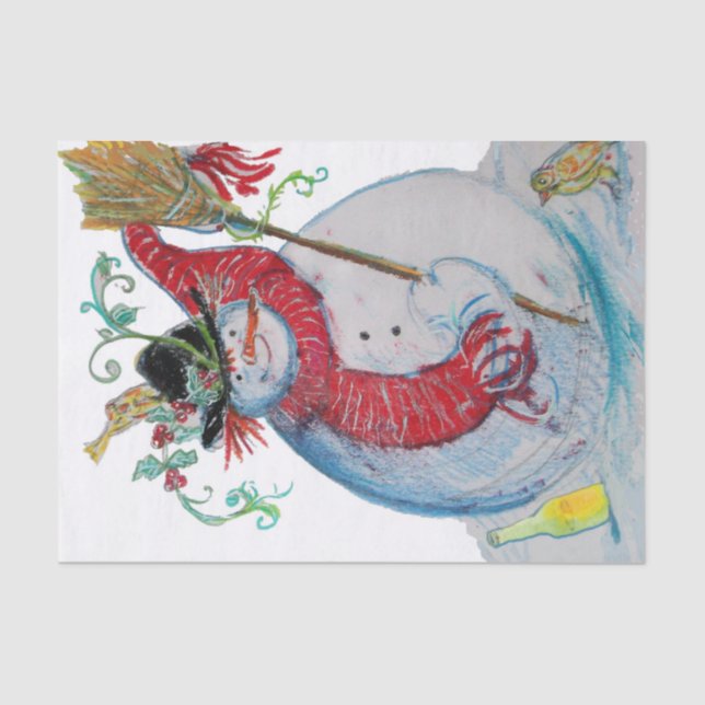 DRUNKEN SNOWMAN SEIDENPAPIER (Vorderseite)