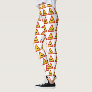 DRUNKENDE MENSCHEN ÜBERQUEREN VERKEHRSSIGN LEGGINGS