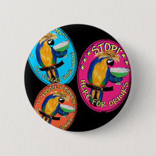 DRUNKIN PARROTS BUTTON