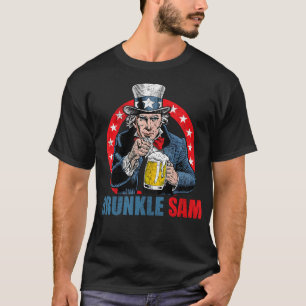 Drunkle Sam Funny 4. Juli Uncle Sam Usa Beer D. T-Shirt