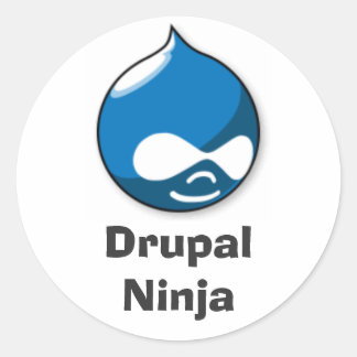 Drupal Ninja Runder Aufkleber