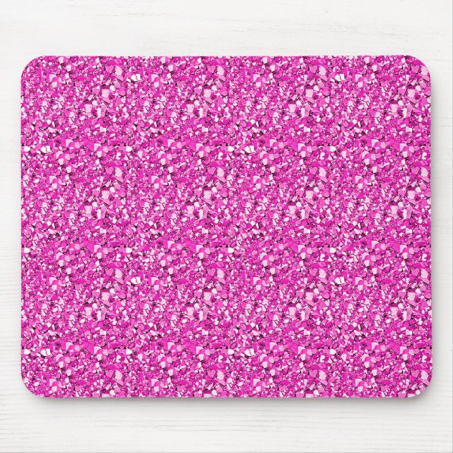 Druzy Kristall - Fuchsienrosa Mousepad (Vorne)