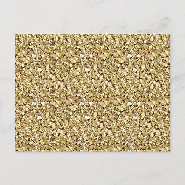 Druzy Kristall - metallisches Gold Postkarte (Vorderseite)