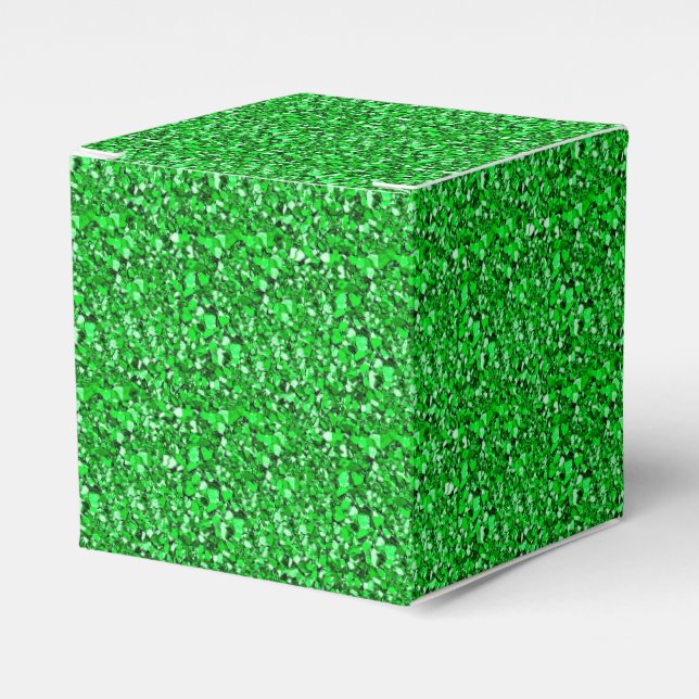 Druzy Kristall - smaragdgrün Geschenkschachtel (Vorderseite)