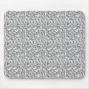 Druzy Kristall - weiße goldene Farbe Mousepad