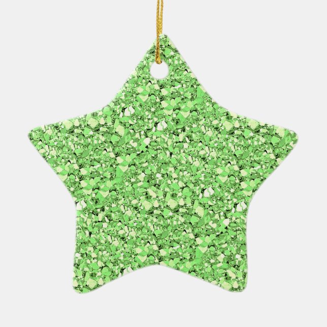 Druzy Quarzkristalle - peridot green Keramik Ornament (Vorne)