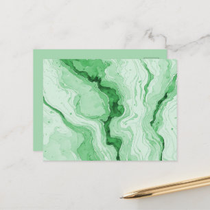 Druzy-Wald-Grün-Achat-Look Postkarte