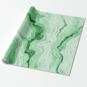 Druzy-Wald-Grün-Achat-Optik Geschenkpapier