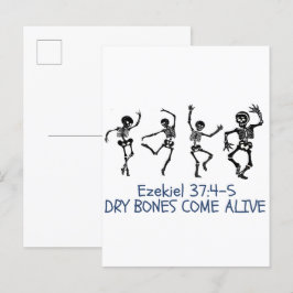 Dry Bones Come Alive Funny Christlich Halloween Einladungspostkarte