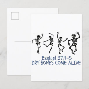 Dry Bones Come Alive Funny Christlich Halloween Einladungspostkarte
