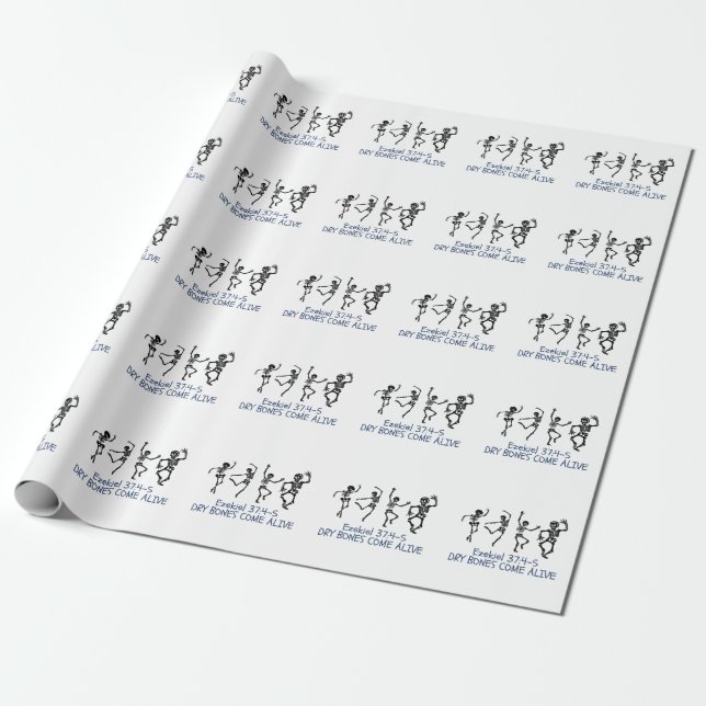 Dry Bones Come Alive Funny Christlich Halloween Geschenkpapier (Ungerollt)