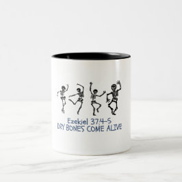 Dry Bones Come Alive Funny Christlich Halloween Zweifarbige Tasse