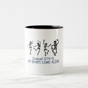 Dry Bones Come Alive Funny Christlich Halloween Zweifarbige Tasse